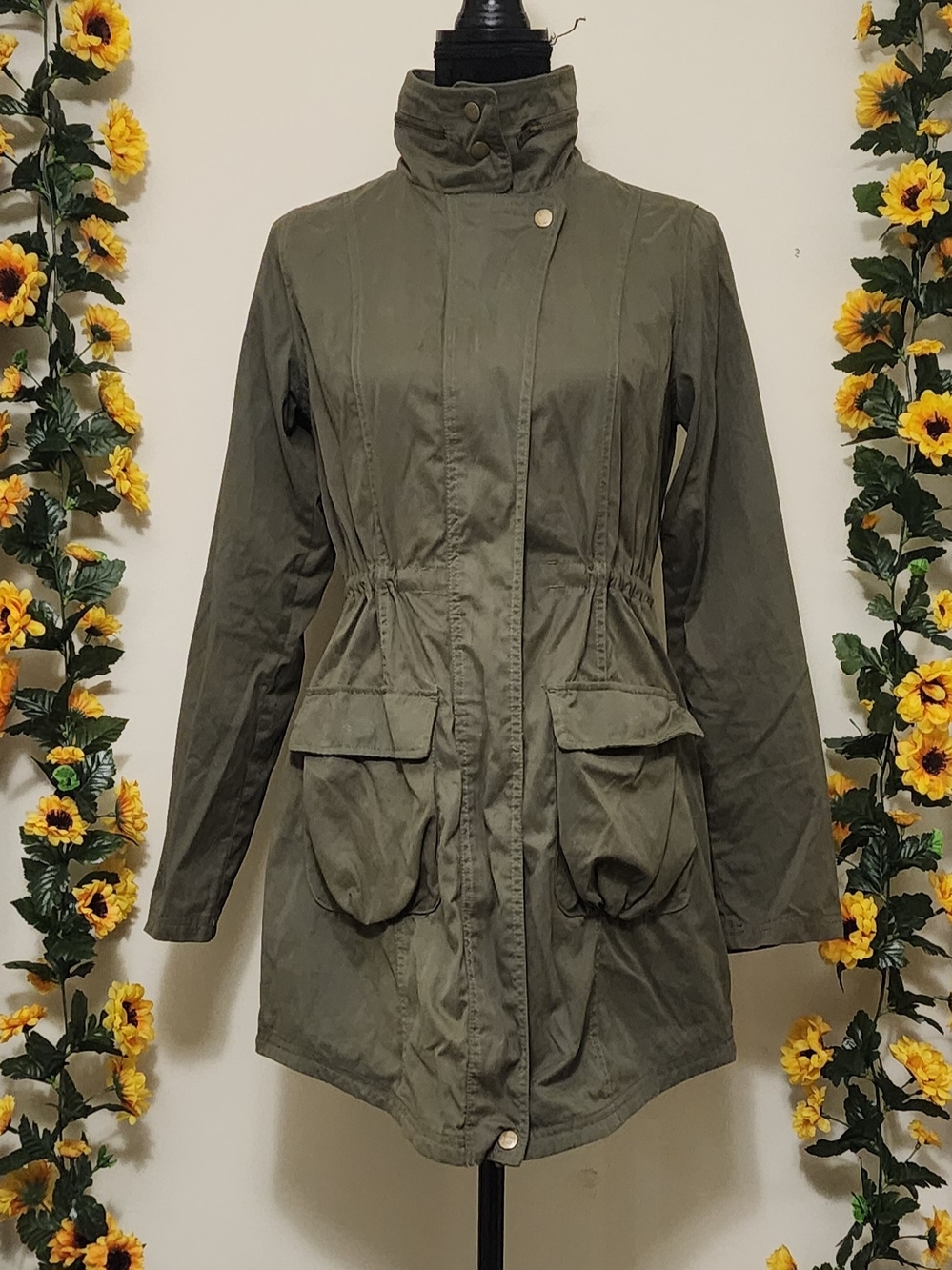 Mossimo Supply Co. Olive Utility Anorak Jacket